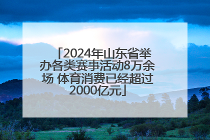 2024年山东省举办各类赛事活动8万余场 体育消费已经超过2000亿元