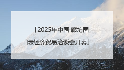 2025年中国·廊坊国际经济贸易洽谈会开幕
