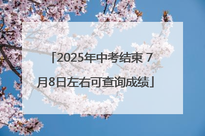 2025年中考结束 7月8日左右可查询成绩