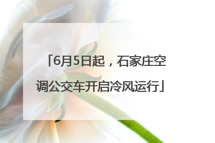 6月5日起，石家庄空调公交车开启冷风运行