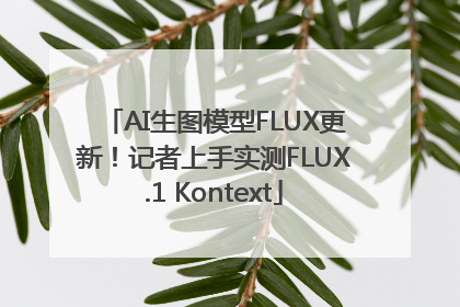 AI生图模型FLUX更新！记者上手实测FLUX.1 Kontext